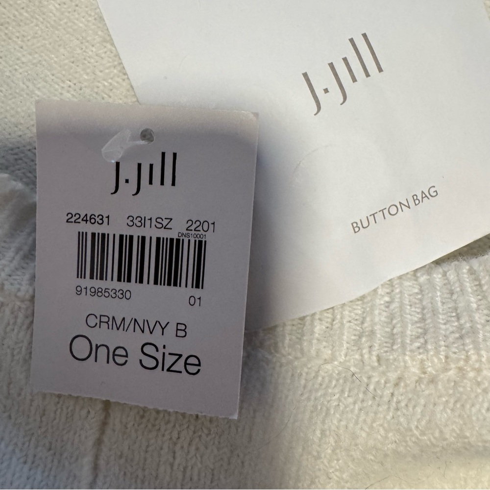J.  Jill  Ivory  Black  Striped  Poncho  Sweater  One  Size  Casual  Minimalist - Picture 9 of 9